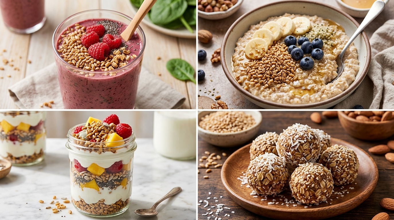 Creative ways to use wheat germ in smoothies, breakfast bowls, and snacks.